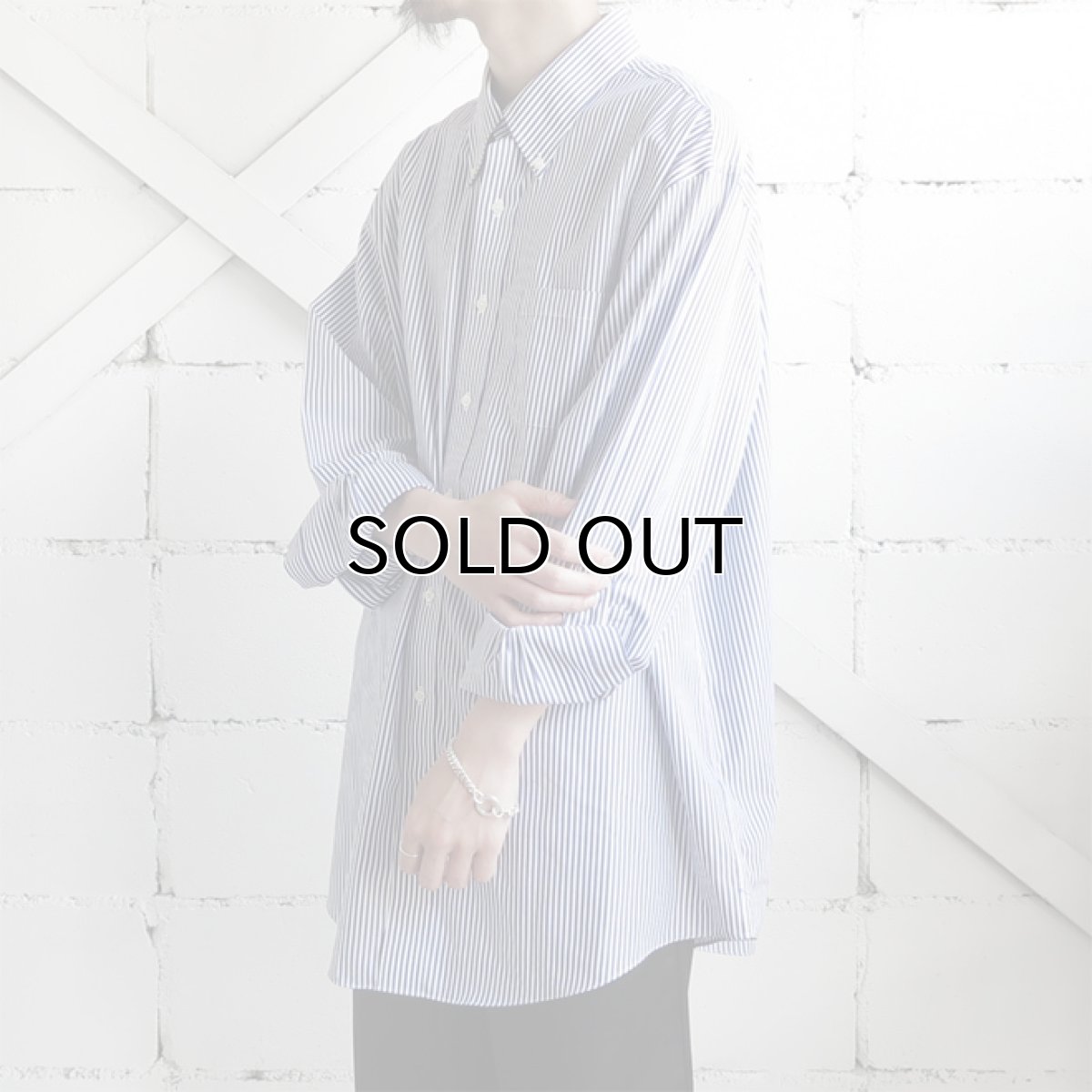 画像2: "Brooks Brothers" Supima Cotton Broad B.D. Shirt　BLUE STRIPE　size XL (2)