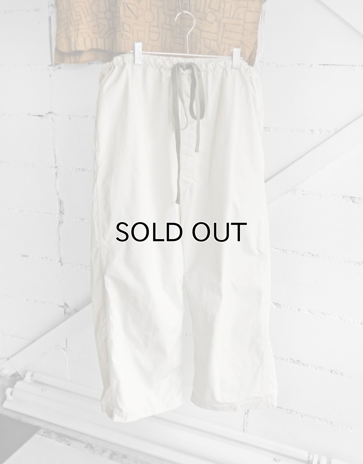 画像1: 1970's Swedish Military Cotton Snow Pants　WHITE GREY　size FREE(46) (1)