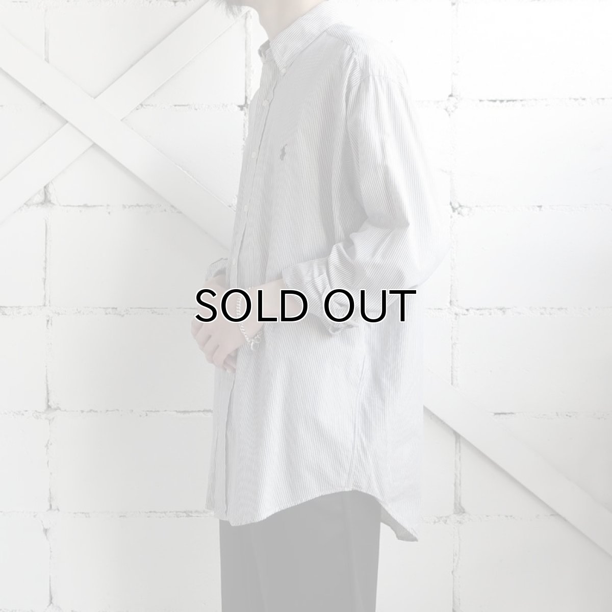 画像9: "Ralph Lauren" BLAKE  Broad B.D. Shirt BLUE STRIPE size L (9)