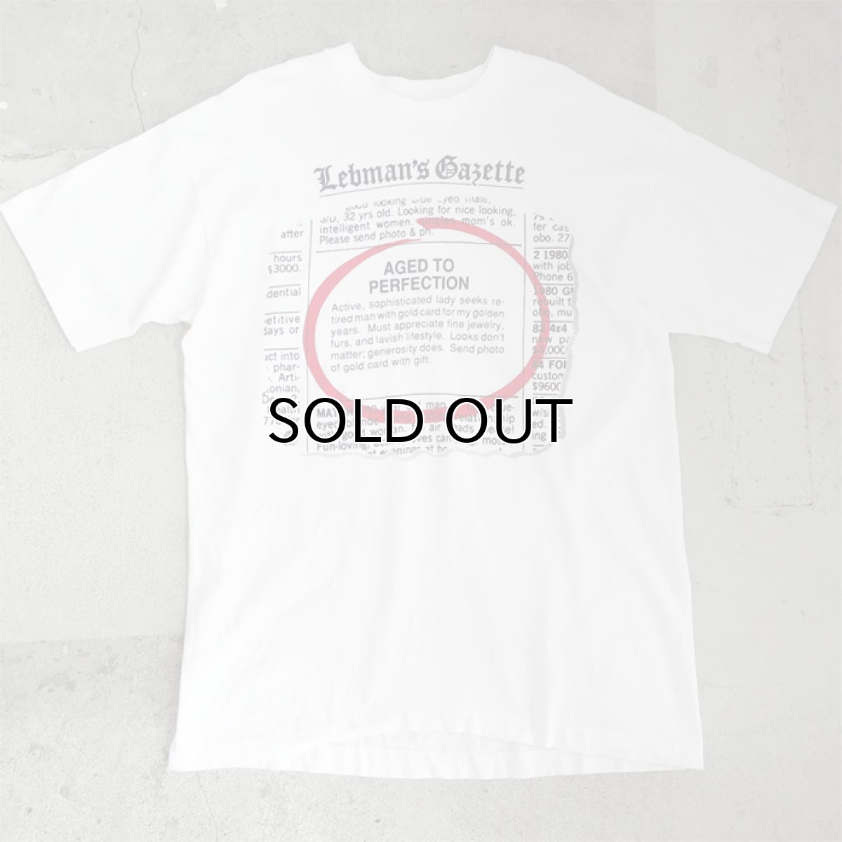 画像1: 1990's "Lebman's Gazette" Print T-Shirt　WHITE　size L (1)