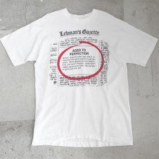 画像1: 1990's "Lebman's Gazette" Print T-Shirt　WHITE　size L (1)