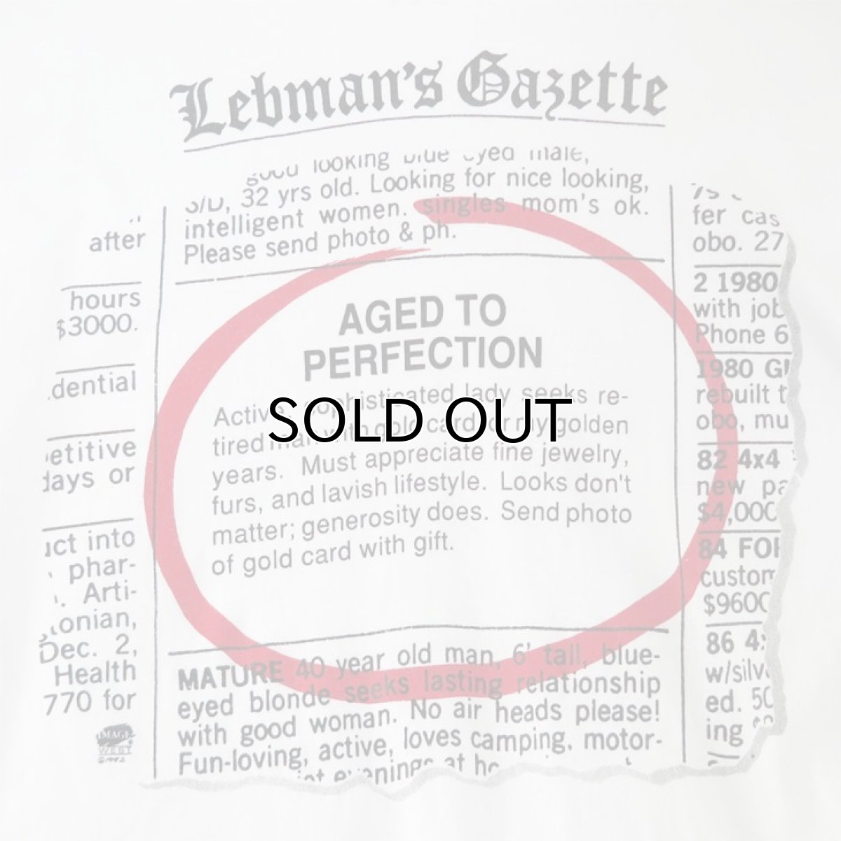 画像4: 1990's "Lebman's Gazette" Print T-Shirt WHITE size L (4)