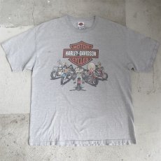 画像1: 1990's "HARLEY-DAVIDSON" -LOONEY TUNES- Print T-Shirt　HEATHER GREY　size XL (1)