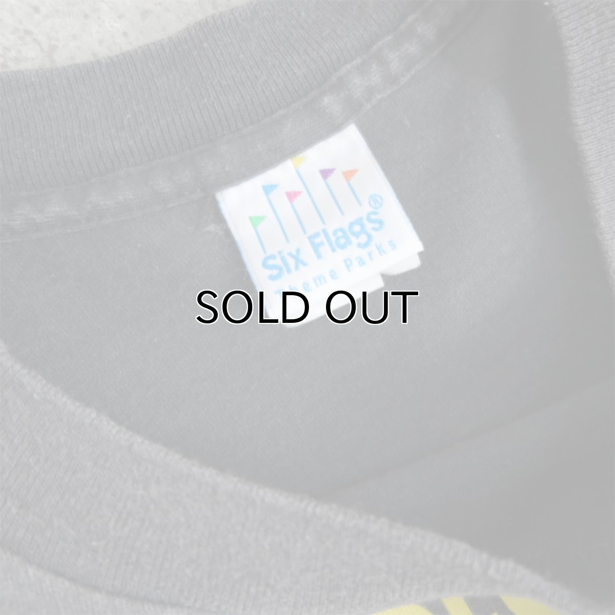 画像3: 1990's "Six Flags" Message Print T-Shirt　BLACK　size M-L (3)