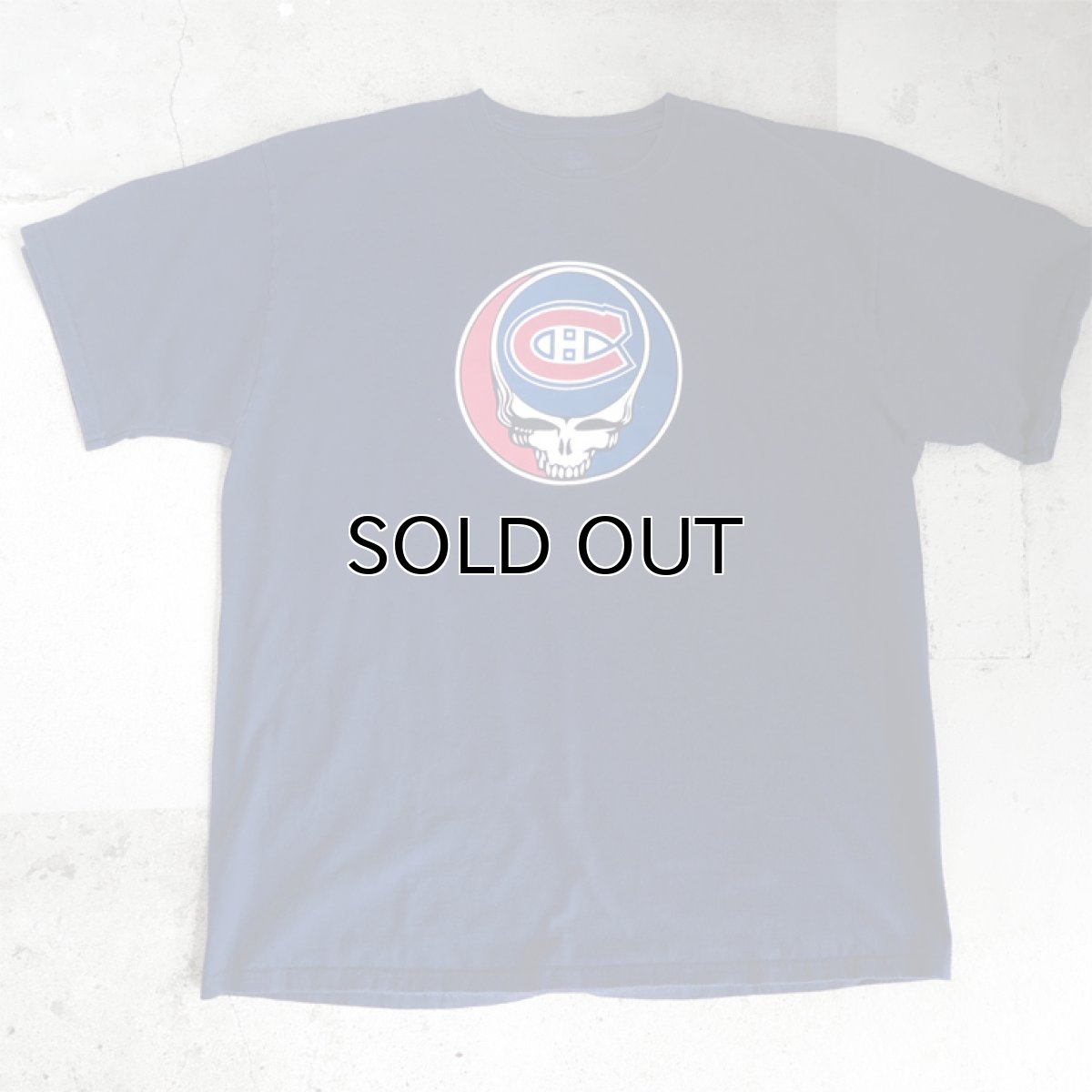 画像1: NHL "Montreal Canadiens"  Print T-Shirt　NAVY　size XL (1)