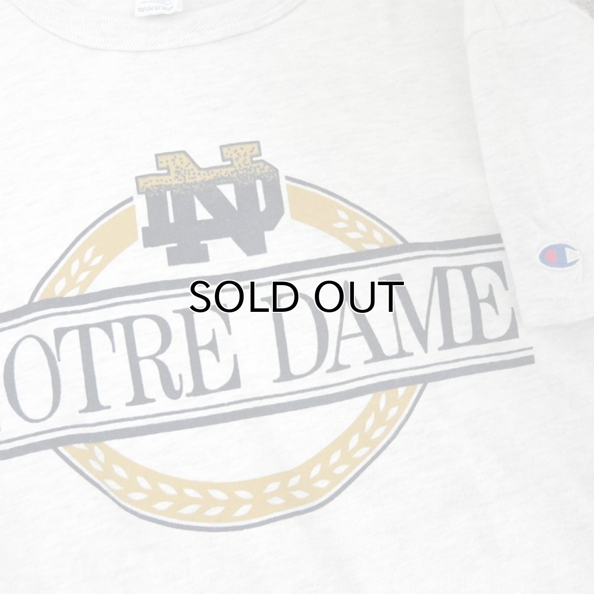 画像4: 1980's "Champion" -NOTRE DAME- College Print T-Shirt　OATMEAL　size M-L (4)