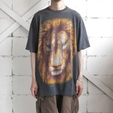 画像3: ~1990's "LION" Animal Big Print T-Shirt　BLACK　size XL-XXL (3)