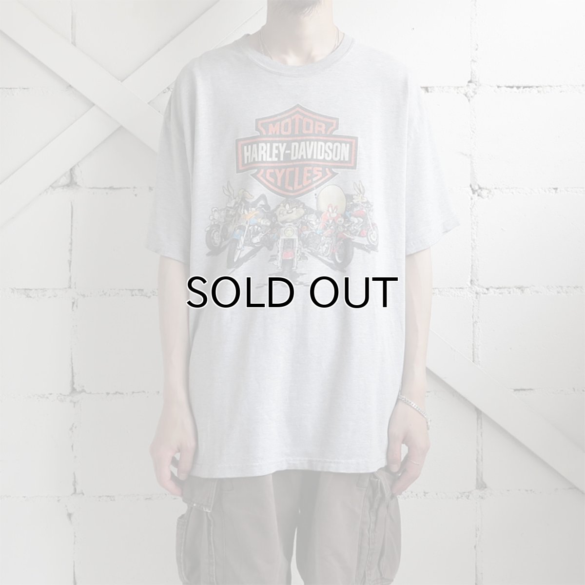 画像3: 1990's "HARLEY-DAVIDSON" -LOONEY TUNES- Print T-Shirt　HEATHER GREY　size XL (3)