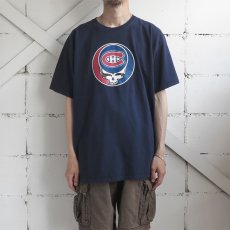 画像2: NHL "Montreal Canadiens"  Print T-Shirt　NAVY　size XL (2)