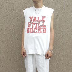 画像7: 1980'~ U.S.A. "YALE STILL SUCKS" Print T-Shirt　WHITE　size L (7)