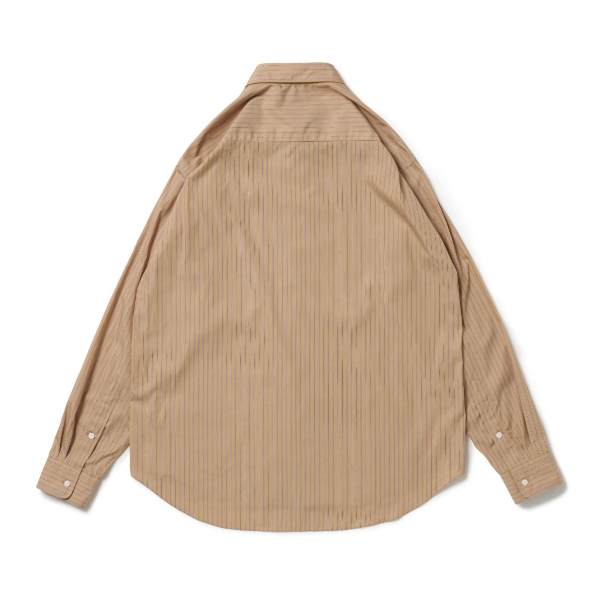 画像3: Riprap "FF REGULAR COLLAR SH" -COTTON POPLIN STRIPE-　color BEIGE/MAROON (3)