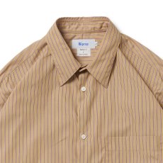 画像4: Riprap "FF REGULAR COLLAR SH" -COTTON POPLIN STRIPE-　color BEIGE/MAROON (4)