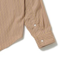 画像6: Riprap "FF REGULAR COLLAR SH" -COTTON POPLIN STRIPE-　color BEIGE/MAROON (6)