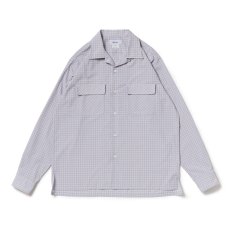 画像2: Riprap "OPEN COLLAR SHIRT" -PE/RA SHADOW CHECK-　color ROSE GRAY (2)
