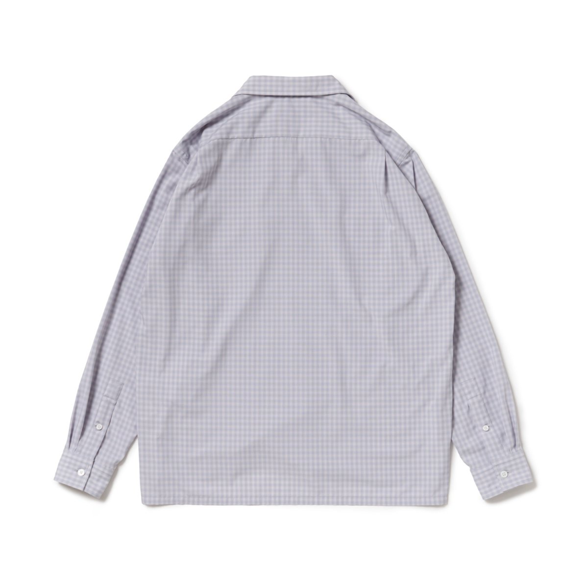 画像3: Riprap "OPEN COLLAR SHIRT" -PE/RA SHADOW CHECK-　color ROSE GRAY (3)