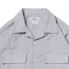 画像4: Riprap "OPEN COLLAR SHIRT" -PE/RA SHADOW CHECK-　color ROSE GRAY (4)