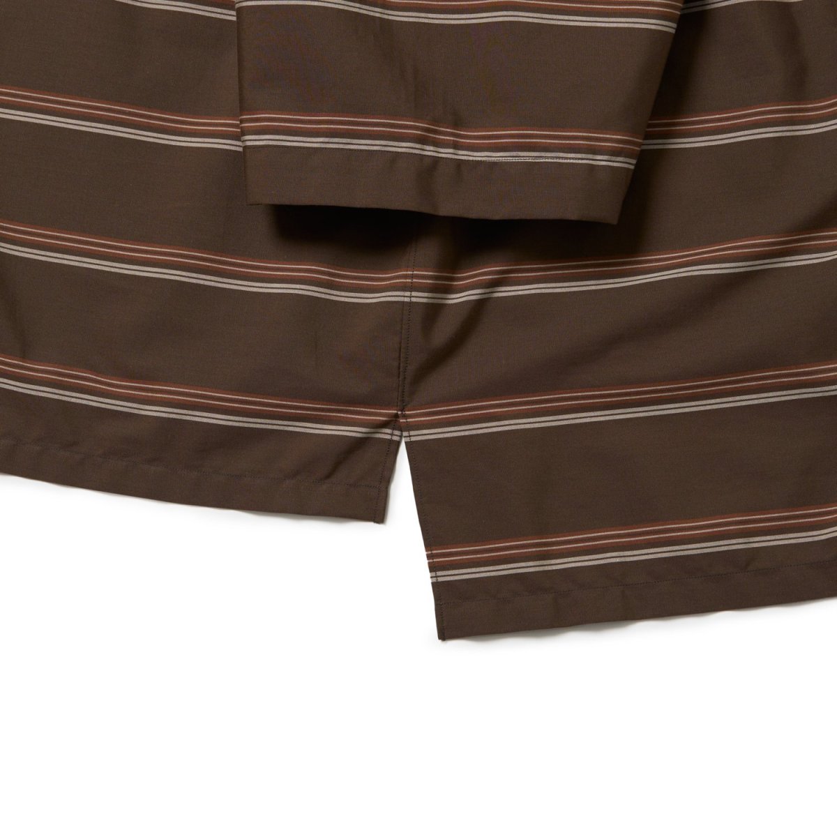 画像5: Riprap "POLO SHAPED SH S/S" -COTTON POPLIN STRIPE-　color DK BROWN/BROWN (5)