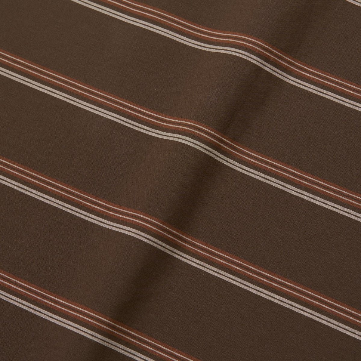 画像6: Riprap "POLO SHAPED SH S/S" -COTTON POPLIN STRIPE-　color DK BROWN/BROWN (6)