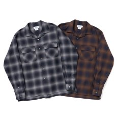 画像2: Riprap "OPEN COLLAR SHIRT" -INDIGO SHADOW PATTERN-　2 COLORS (2)