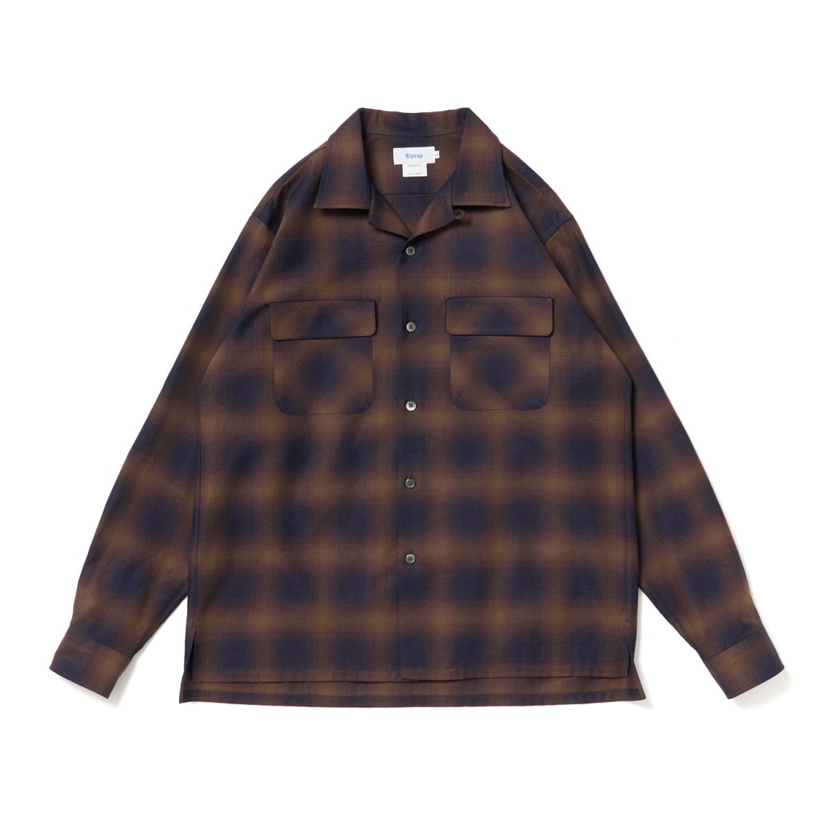 画像9: Riprap "OPEN COLLAR SHIRT" -INDIGO SHADOW PATTERN-　2 COLORS (9)
