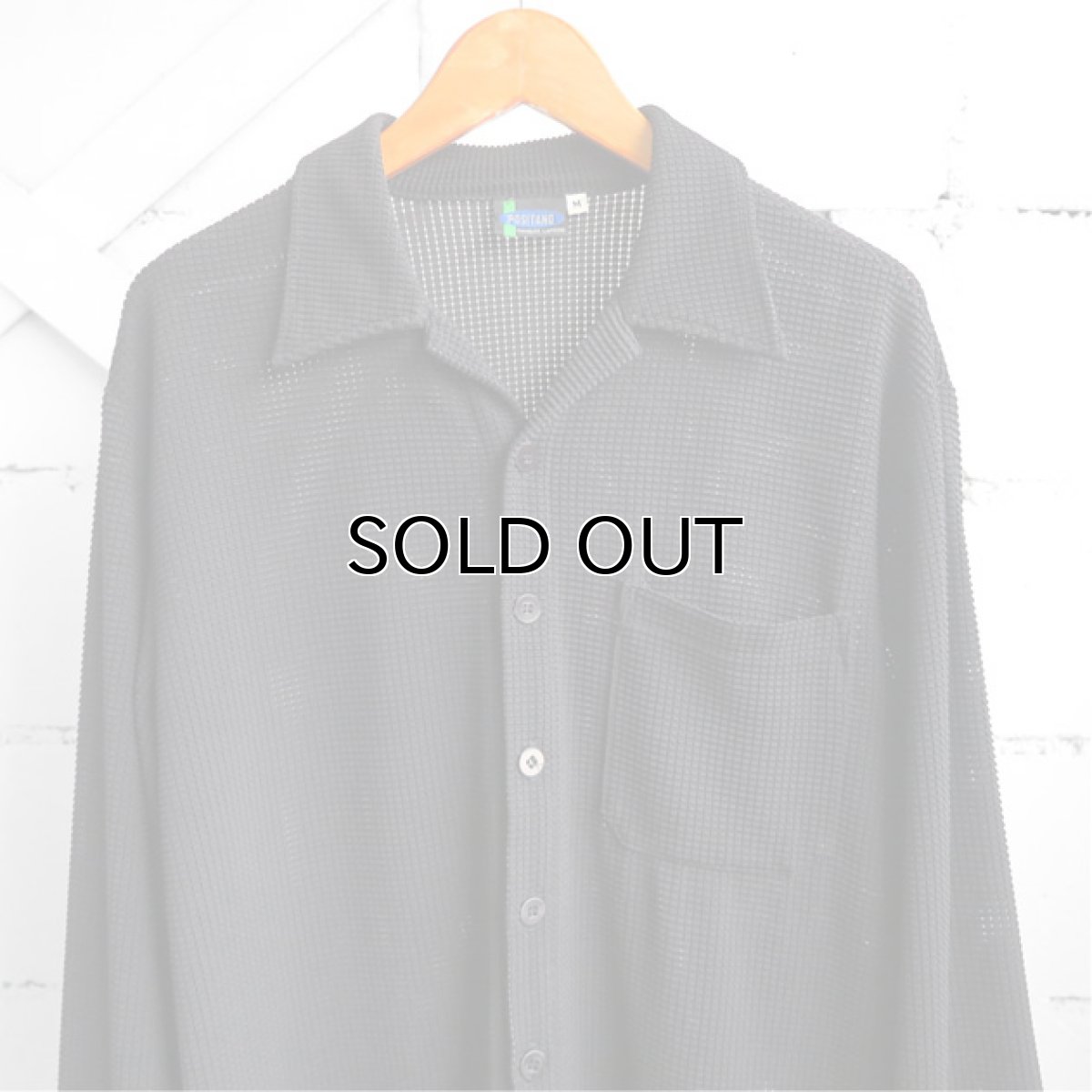 画像2: 1990's "POSITANO" Design L/S Shirt　BLACK　size M-L (2)