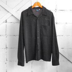 画像1: 1990's "POSITANO" Design L/S Shirt　BLACK　size M-L (1)