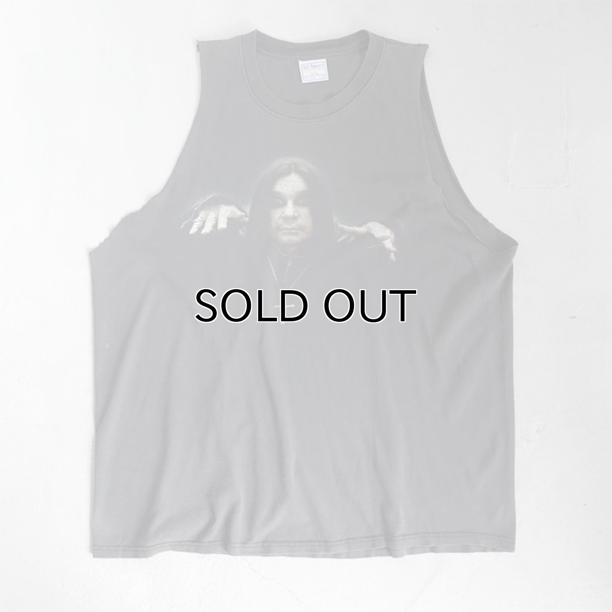 画像1: 2000's "Ozzy Osbourne" Cut off Print T-Shirt　BLACK　size L-XL (1)