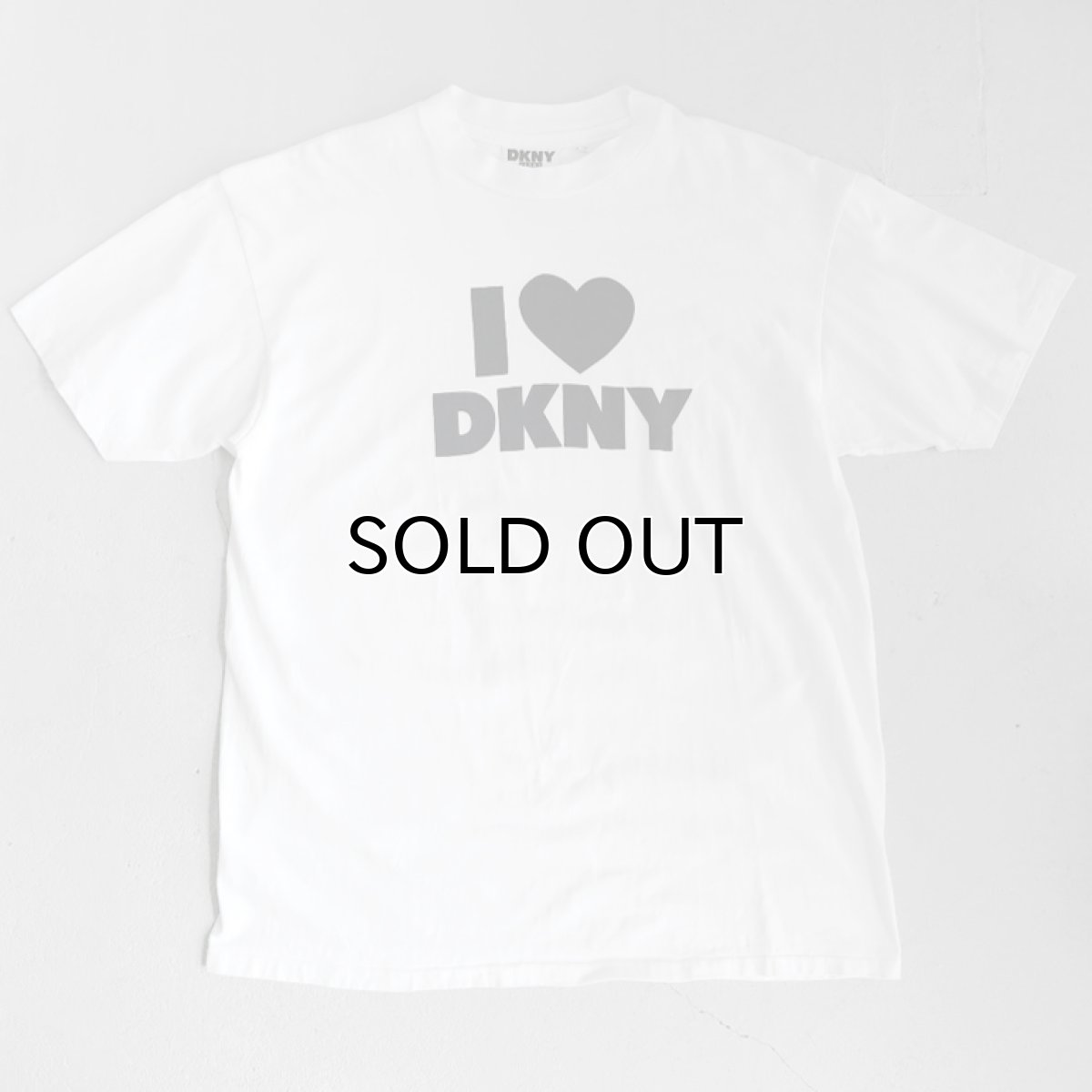 画像1: 1990's "DKNY JEANS" Print T-Shirt　WHITE/BLACK　size L (1)