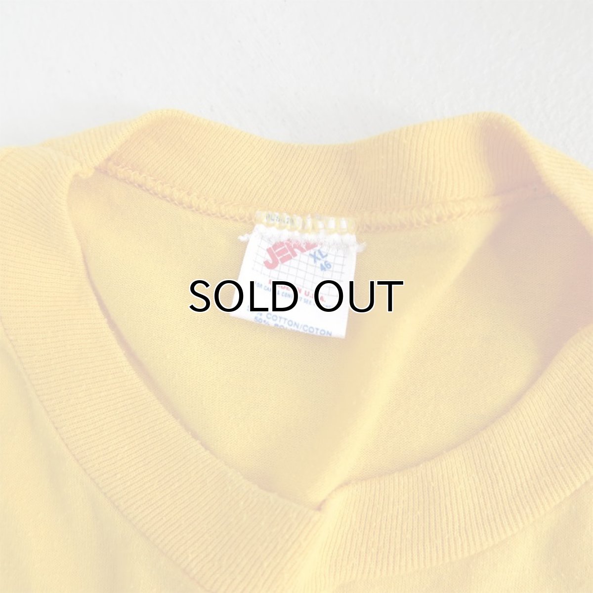 画像3: 1980's "BAT LOGO" Foam Print T-Shirt　YELLOW　size L (3)