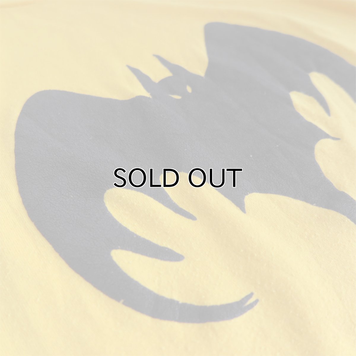 画像4: 1980's "BAT LOGO" Foam Print T-Shirt　YELLOW　size L (4)
