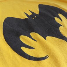 画像4: 1980's "BAT LOGO" Foam Print T-Shirt　YELLOW　size L (4)