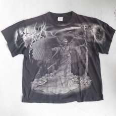 画像1: ~1990's "Grim Reaper" All Over Print T-Shirt　 BLACK　size XXL (1)