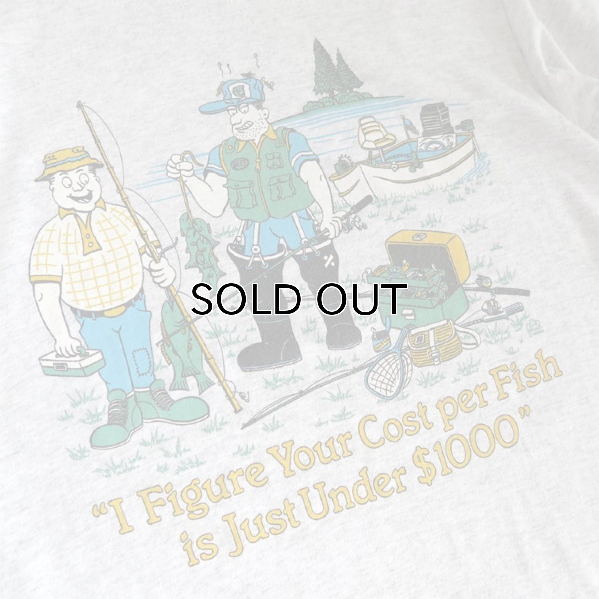 画像3: 1980's "I Figure Your~" Humor Print T-Shirt　ASH GREY　size L (3)