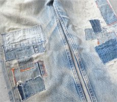 画像4: 1990' Levi's 501 Blue Denim 5-Pocket Pants -Patch Work Repair-　waist 34 inch (4)