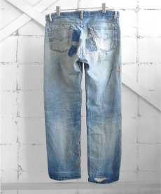 画像2: 1990' Levi's 501 Blue Denim 5-Pocket Pants -Patch Work Repair-　waist 34 inch (2)