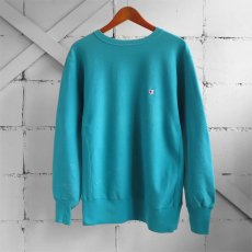 画像1: 1990's Champion "REVERSE WEAVE" Sweat Shirt　Turquoise Blue　size L (1)