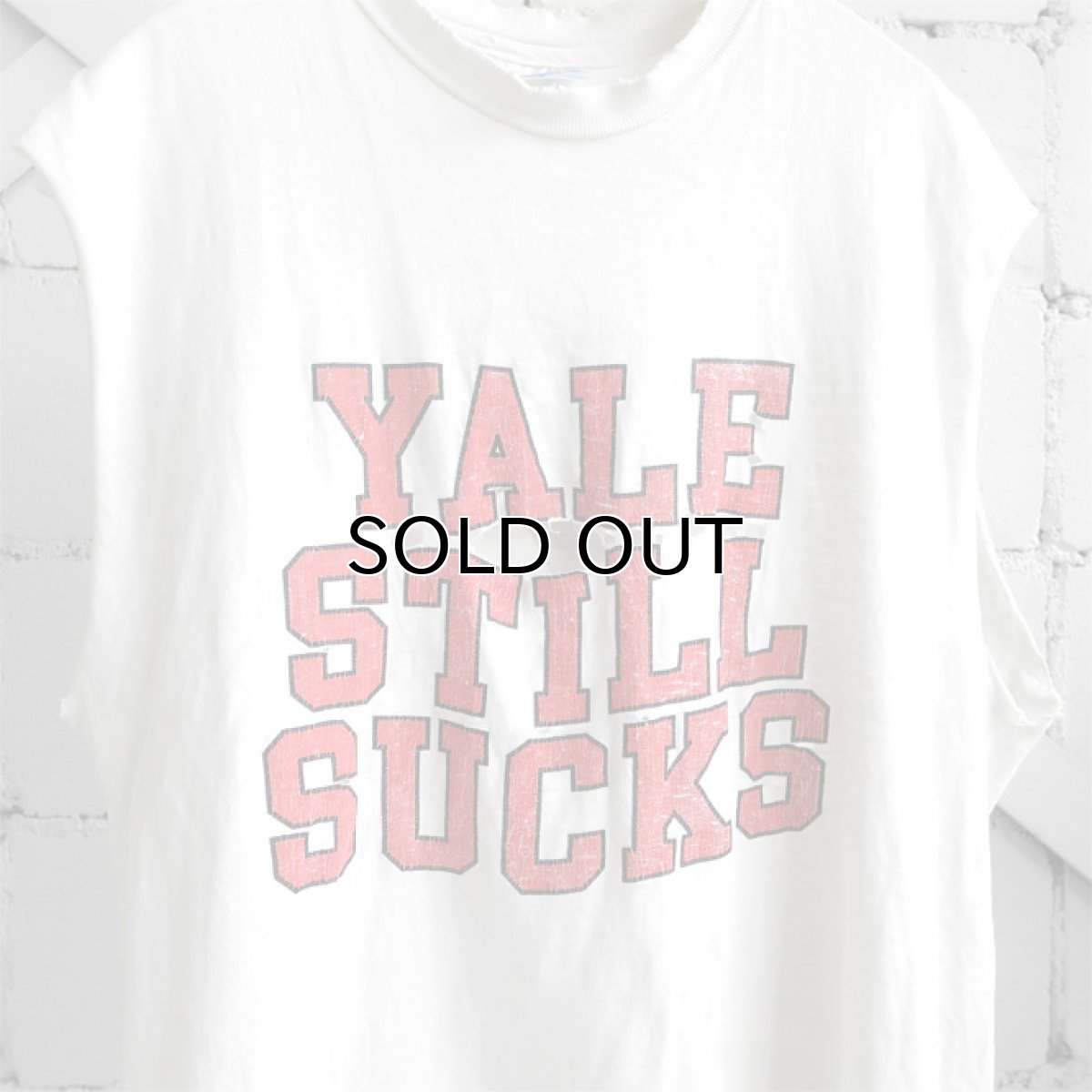 画像3: 1980'~ U.S.A. "YALE STILL SUCKS" Print T-Shirt WHITE size L (3)
