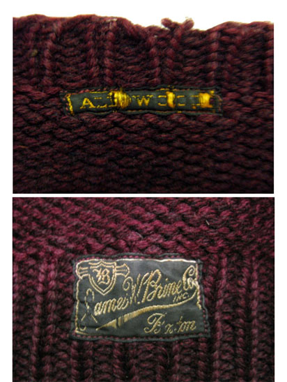 1940年代 レタードプルオーバーセーター Size S M 表記 不明