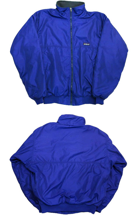 MENs L  パタゴニア 1993 シェルド シンチラ ジャケット SHELLED SYNCHILLA JACKET 雪なしタグ プルシアンブルー×ブルーブラック アメリカ製 生産終了モデル 希少カラー 希少サイズ 入手困難 PATAGONIA 28131 Prussian Blue / Blueblack ネイビー系