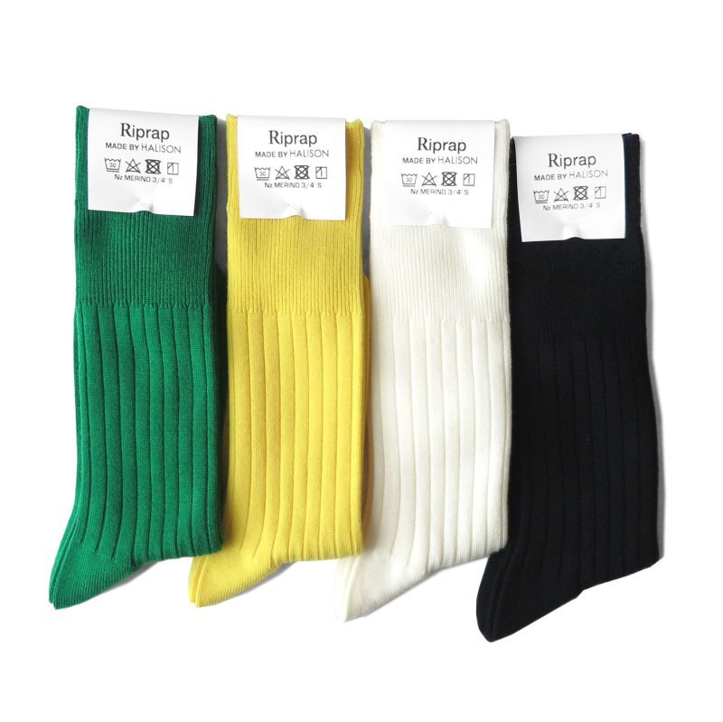 画像1: Riprap "Nz Merino Three Quarter Socks" made by HALISON　size MEN'S FREE (25~27cm) (1)